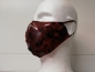 Preview: Latex Maske "Mund-Nase" Marmoroptik rot/schwarz