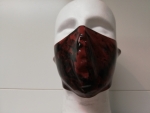 Latex Maske "Mund-Nase" Marmoroptik rot/schwarz