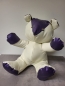 Preview: Latex Teddy - weiss/metallic lila