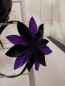 Preview: headband with latex flower in purple-black burlesque goth