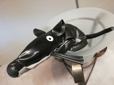 Latex Kuscheltier - MR.Rubber Rat (Schwarz/grau)