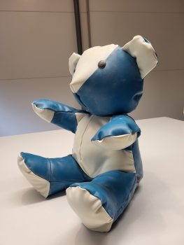 Latex Teddy - Türkis / Weiss