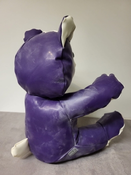 Latex Teddy - lila/weiss