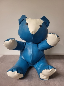 Latex Teddy - türkis mit weiss