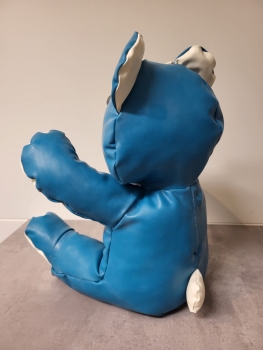 Latex Teddy - türkis mit weiss