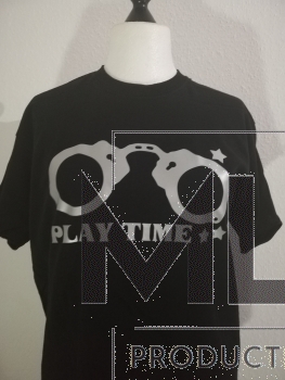 Playtime, t-shirt, bedruckt, logo