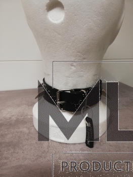 halsband aus gewebeverstärktem gummi latex mit krallen spikes und schnalle aus stahl