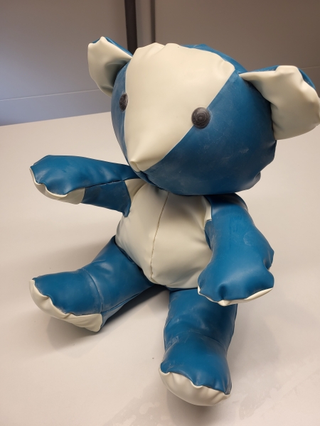 Latex Teddy - Türkis / Weiss