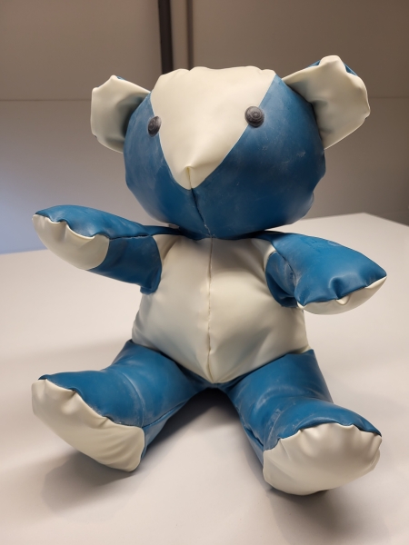 Latex Teddy - Türkis / Weiss