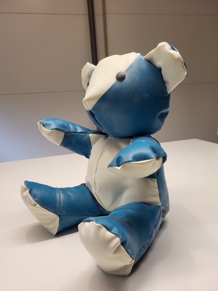 Latex Teddy - Türkis / Weiss