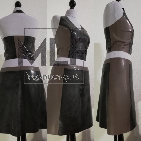 Latex Set - Platin Dress - Size S